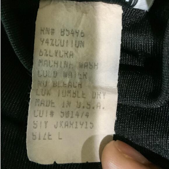 YOU Sport Collection Vintage Shirt Womens L Fitted Mock Long Sleeve Minimalist - Picture 7 of 7